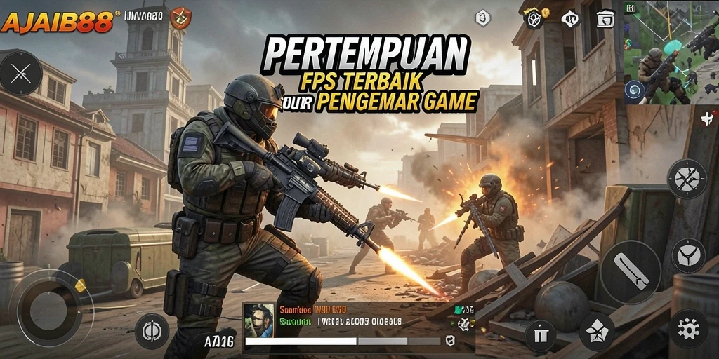 Gameplay AJAIB88 menengangkan dengan pertarungan FPS yang intens.