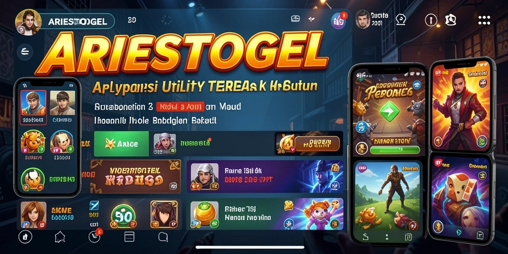 Screenshot ARIESTOGEL dengan tampilan fitur-fitur Utility yang menarik.
