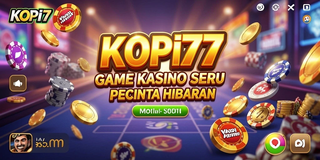 Tampilan gameplay KOPI77 dengan berbagai pilihan permainan Kasino.