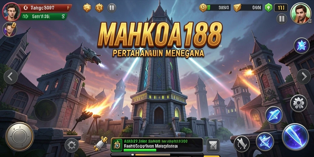 Tampilan gameplay menara pertahanan yang seru dan strategis.