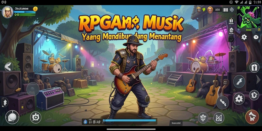 Tampilan gameplay RPGAME dengan antarmuka pengguna yang menarik.